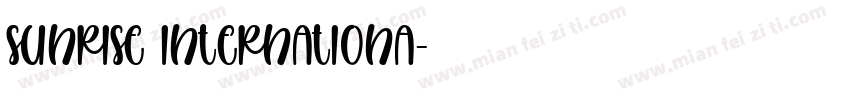 Sunrise Internationa字体转换
